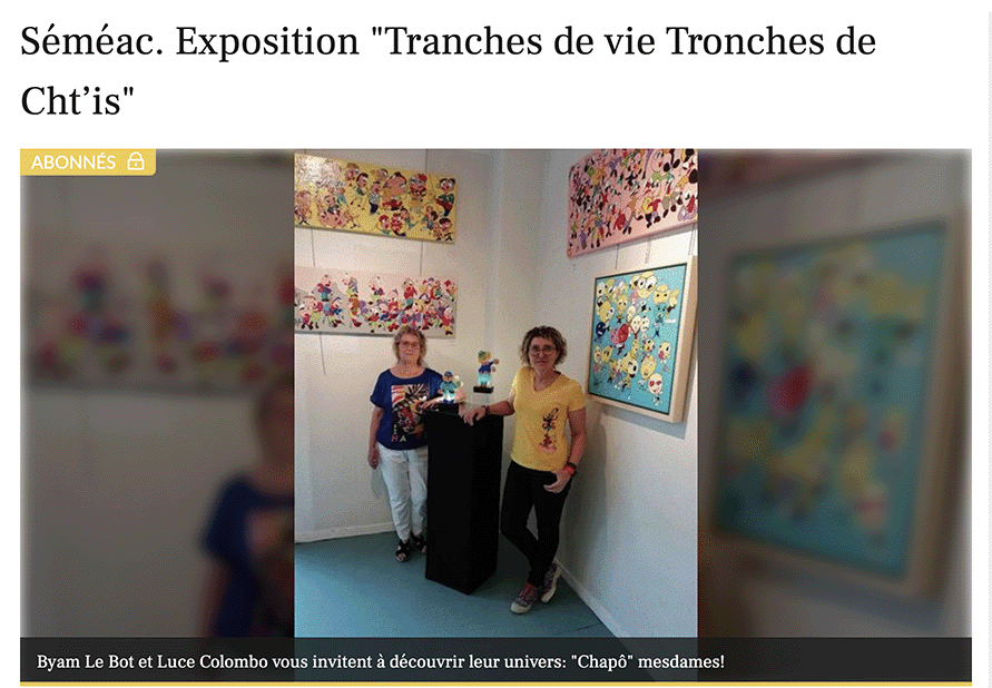 Photo des deux artistes lors de leur exposition CAC de Séméac en juin 2023