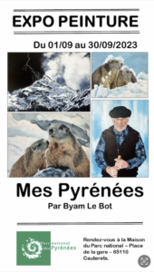 Exposition des « Pyrénées » de Byam Le Bot à la maison du Parc National de Cauterets