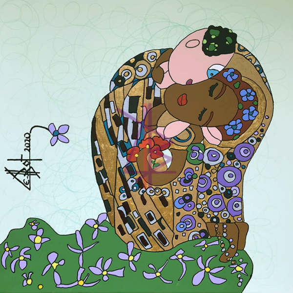Le Cht'i Baiser, interprétation de la célèbre œuvre de Gustav Klimt